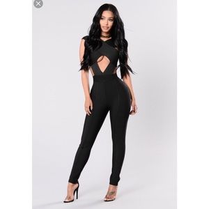 NEW PLUS Fashion Nova Fit to Kill Bandage Jumpsuit